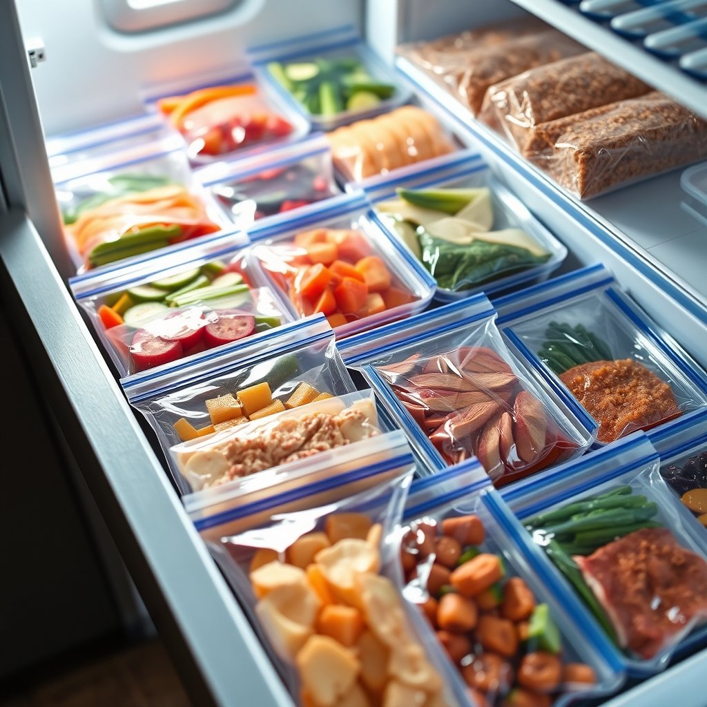 freezer bags in action