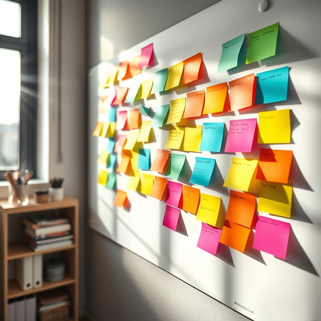 sticky notes in action
