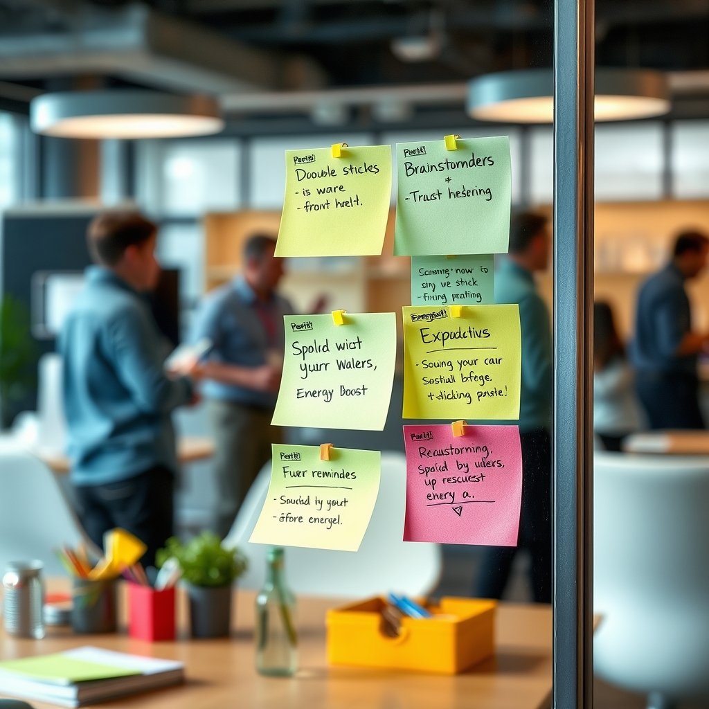 sticky notes in action