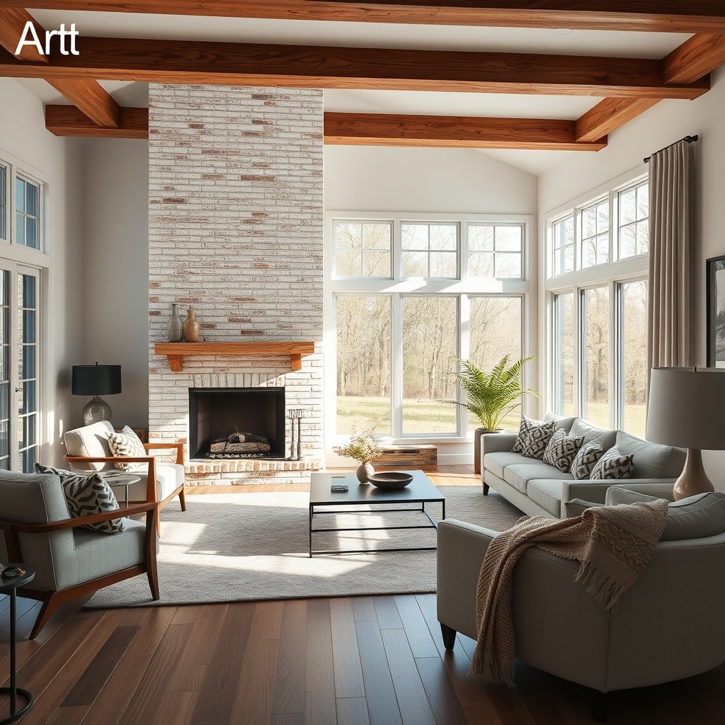 German smear fireplace - Illustration 3