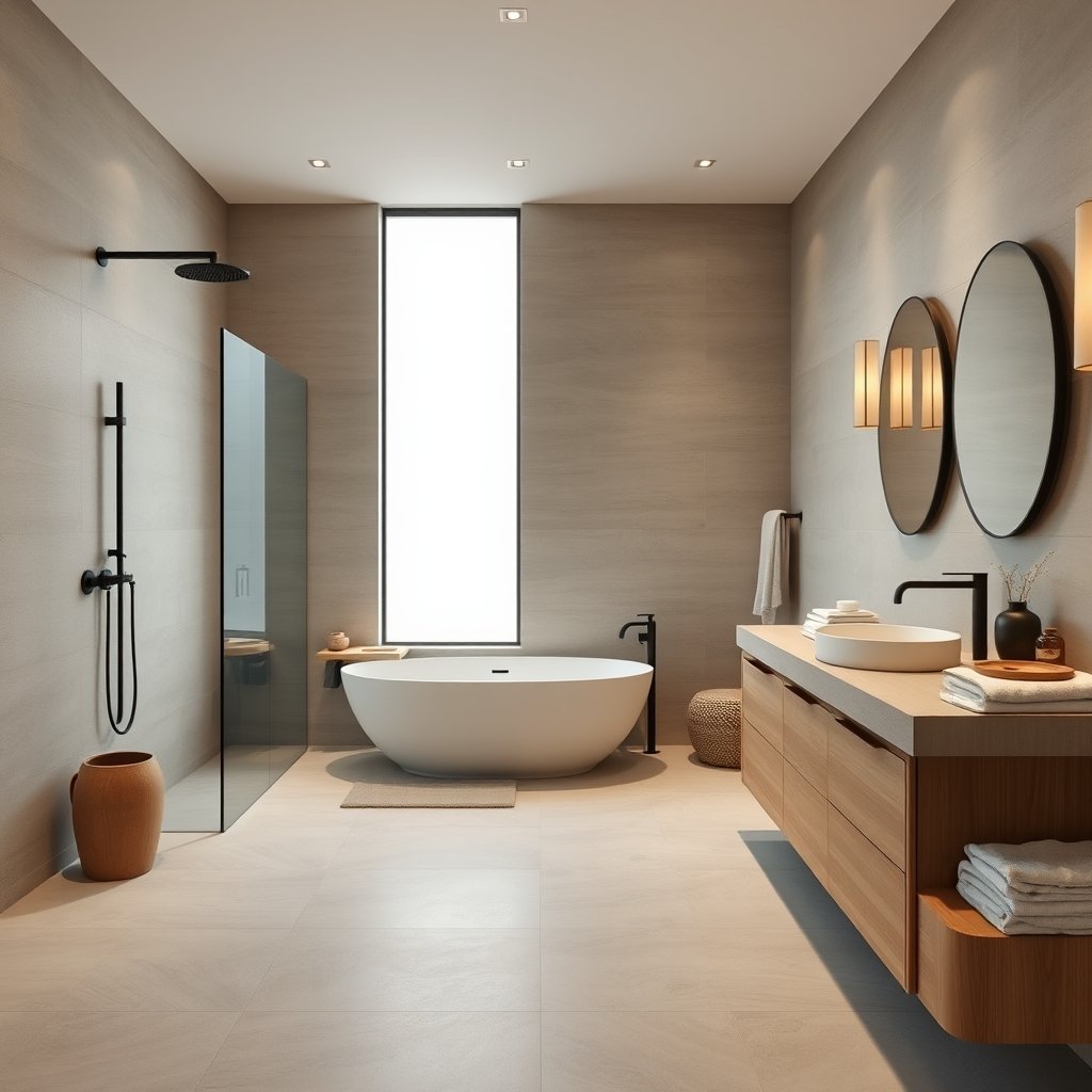 Japandi bathroom design - Illustration 3