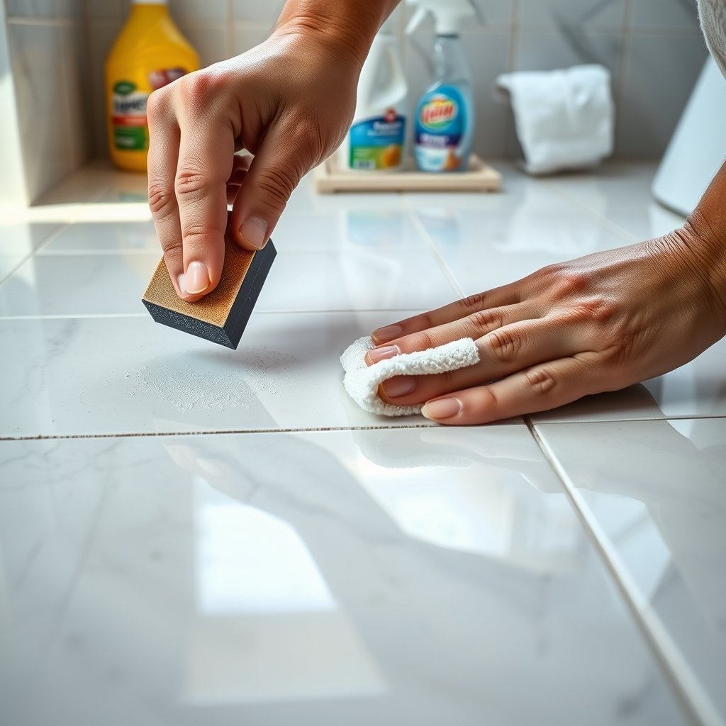 Peel and stick floor tile over existing tile - Illustration 2