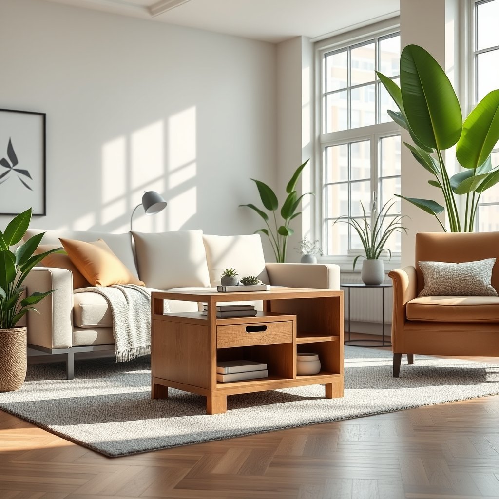 end table with storage - Illustration 1