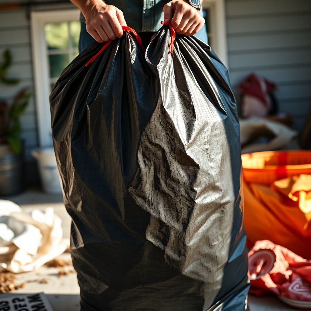large trashbags in action