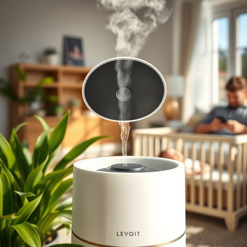 smart humidifier in action