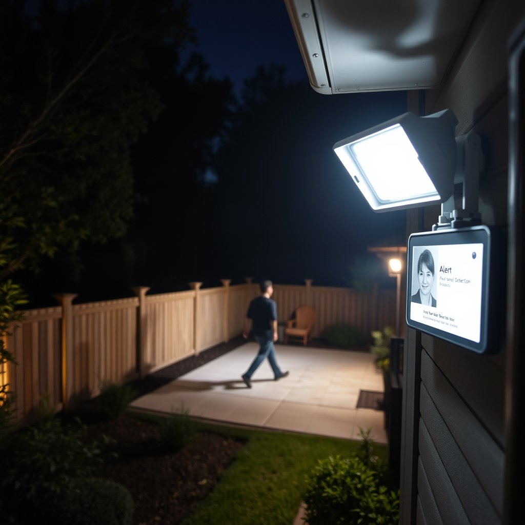 floodlight camera in action