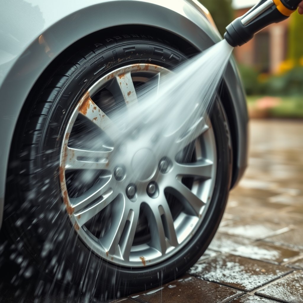 electric washer in action