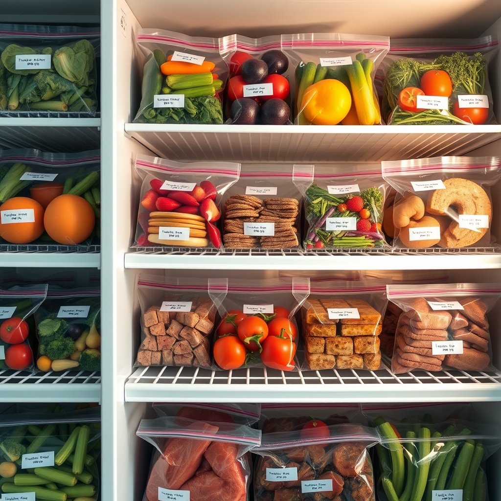 freezer bags in action