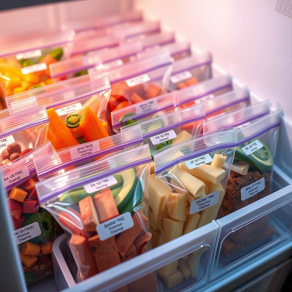 freezer bags in action