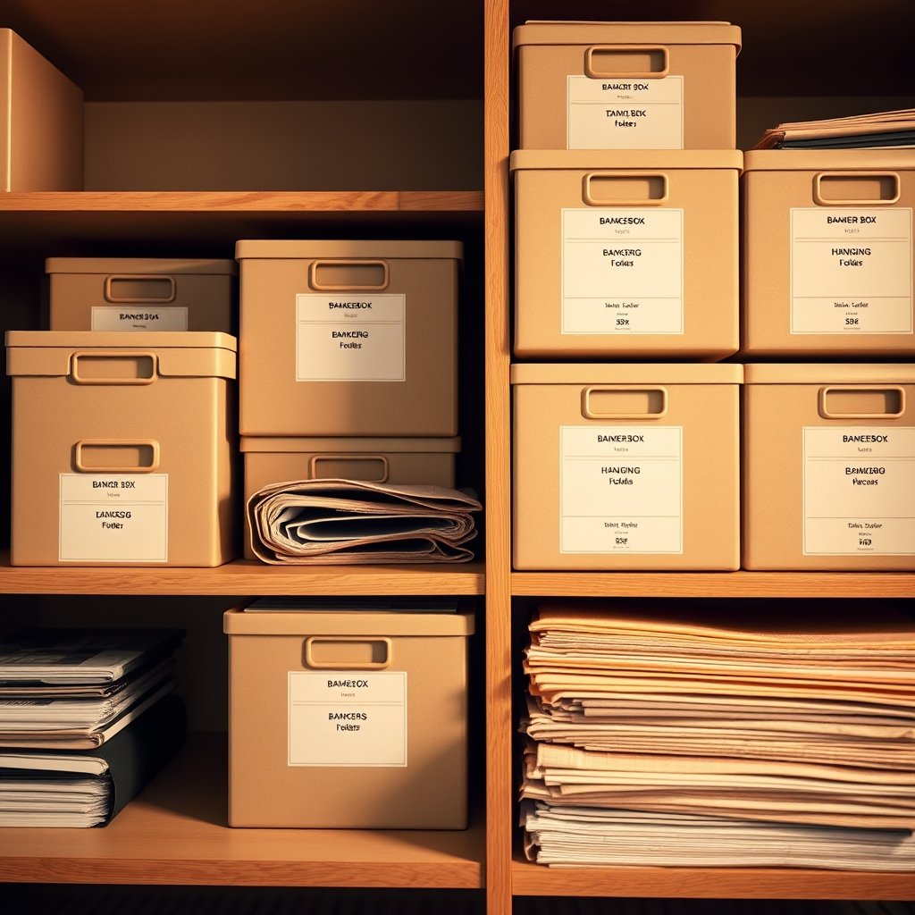 file boxes in action